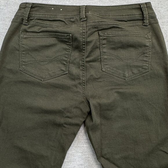 W62 Womens Size 4P Green Signature Fit Skinny Jeans Mid Rise 5 Pockets Petite - Picture 4 of 12
